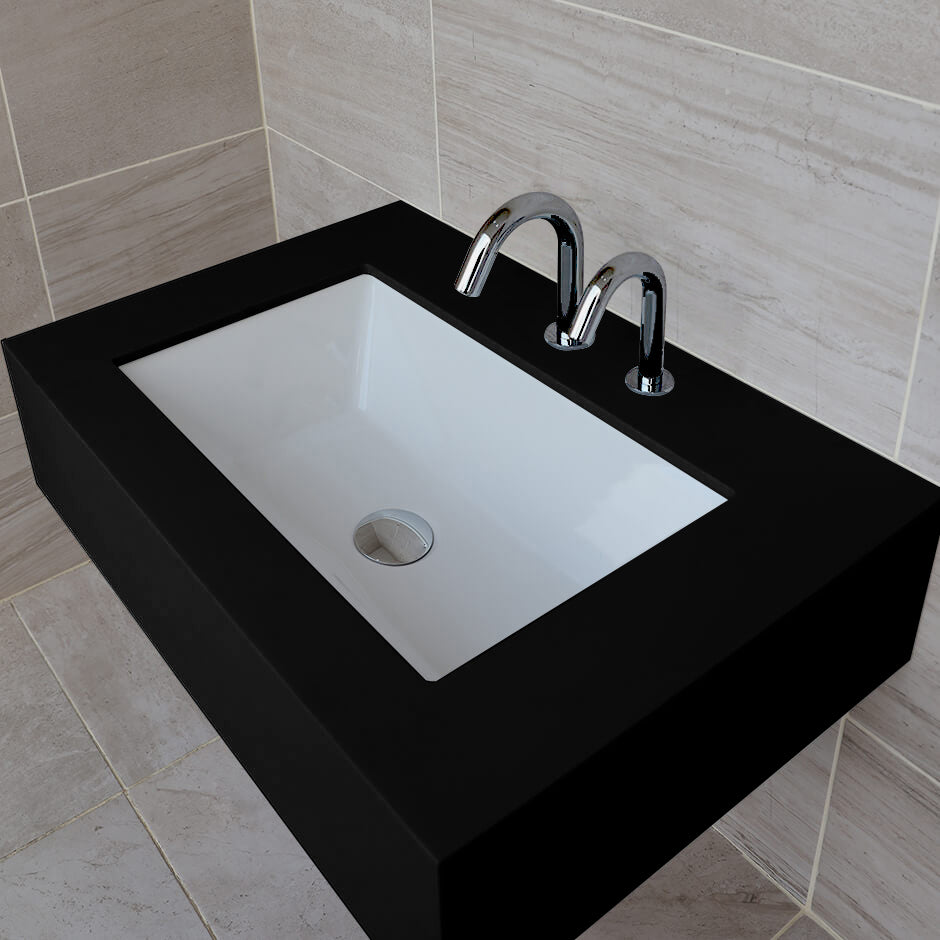 Lacava 5254-001 - Uder-Counter Or Self-Rimming Porcelain Bathroom Sink With An Overflow. W: 22", D: 13 1/2", H: 6 3/4".