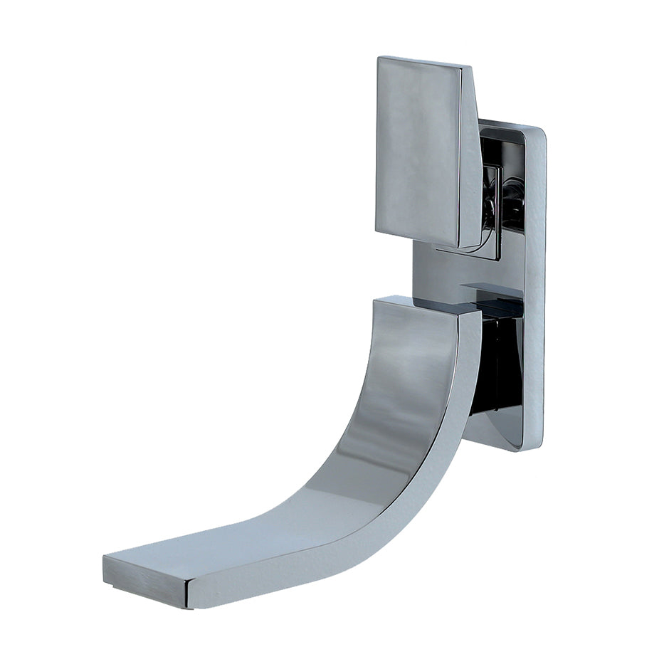 Lacava 6032-A-CR - Trim-Wall-Mount Two-Hole Tub Filler With One Lever Handle On The Top, With Backplate. Includes Rough-In And Trim. Water Flow Rate: 6 Gpm.