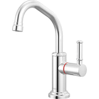 Brizo 61346LF-H-PC - Instant Hot Faucet With Angled Spout And Coin Edge Lever Handle