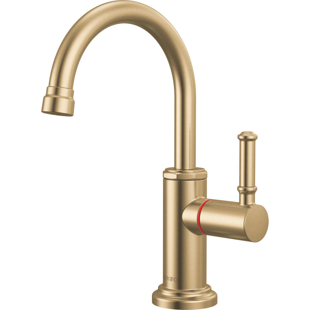 Brizo 61347LF-H-GL - Instant Hot Faucet With Arc Spout And Coin Edge Lever Handle