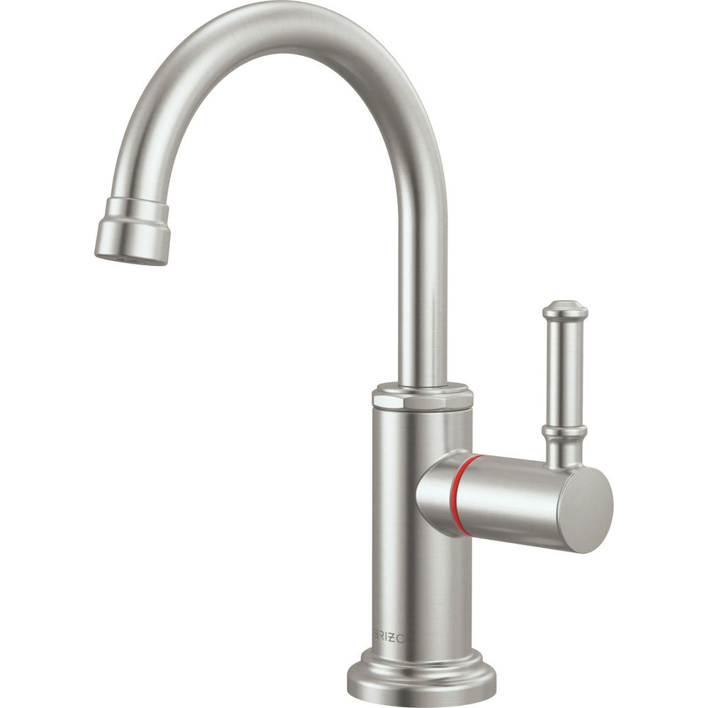 Brizo 61347LF-H-SS - Instant Hot Faucet With Arc Spout And Coin Edge Lever Handle