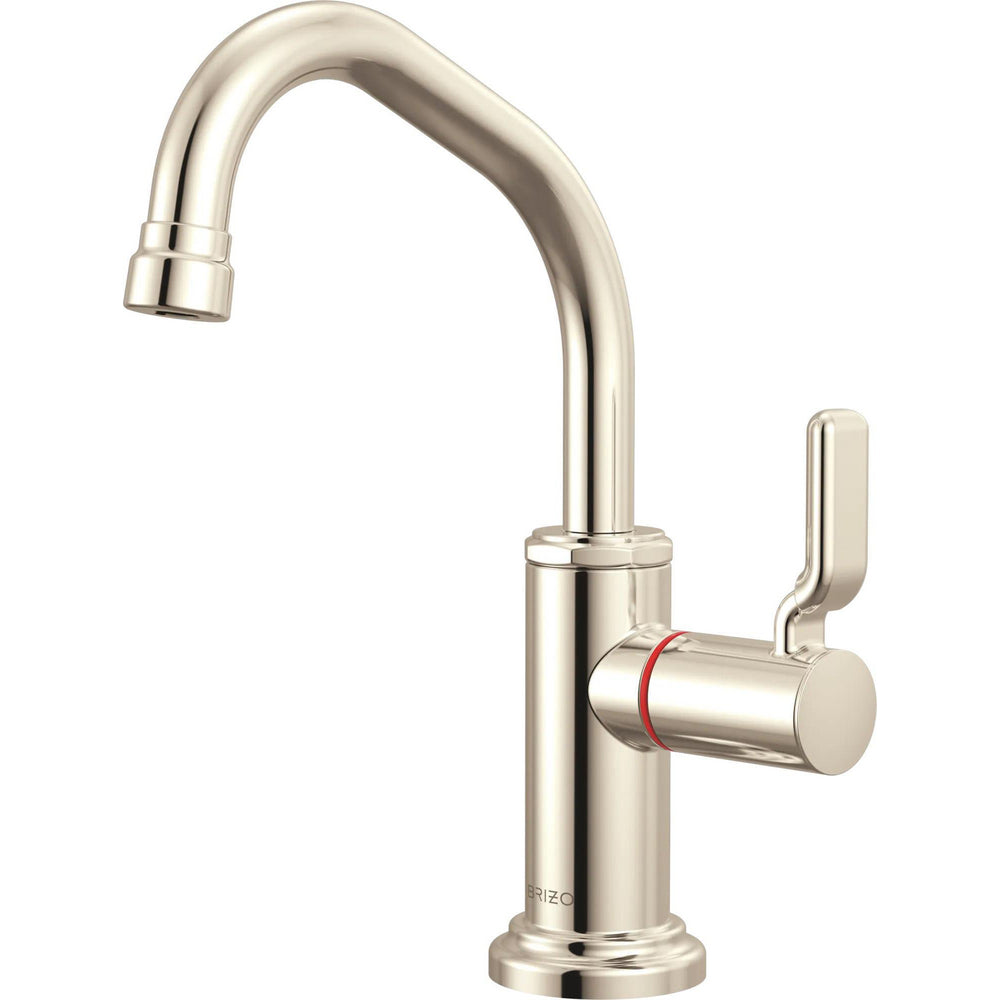 Brizo 61349LF-H-PN - Instant Hot Faucet With Angled Spout And Industrial Lever Handle