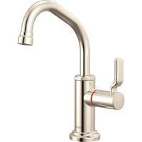 Brizo 61349LF-H-PN - Instant Hot Faucet With Angled Spout And Industrial Lever Handle