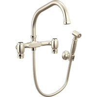 Brizo 621249LF-PNLHP - Wall Mount Bridge Faucet With Angled Spout And Side Sprayer - Less Handles