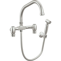 Brizo 621249LF-SSLHP - Wall Mount Bridge Faucet With Angled Spout And Side Sprayer - Less Handles
