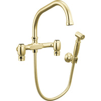 Brizo 621249LF-ULBLHP - Wall Mount Bridge Faucet With Angled Spout And Side Sprayer - Less Handles
