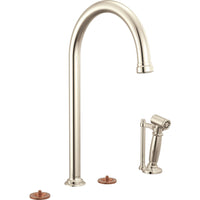 Brizo 621448LF-PNLHP - Widespread Faucet With Arc Spout And Side Sprayer - Less Handles