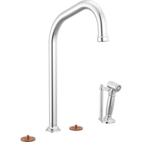 Brizo 621449LF-PCLHP - Widespread Faucet With Angled Spout And Side Spray - Less Handles