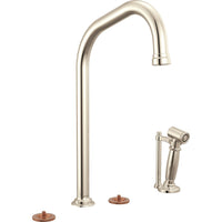 Brizo 621449LF-PNLHP - Widespread Faucet With Angled Spout And Side Spray - Less Handles