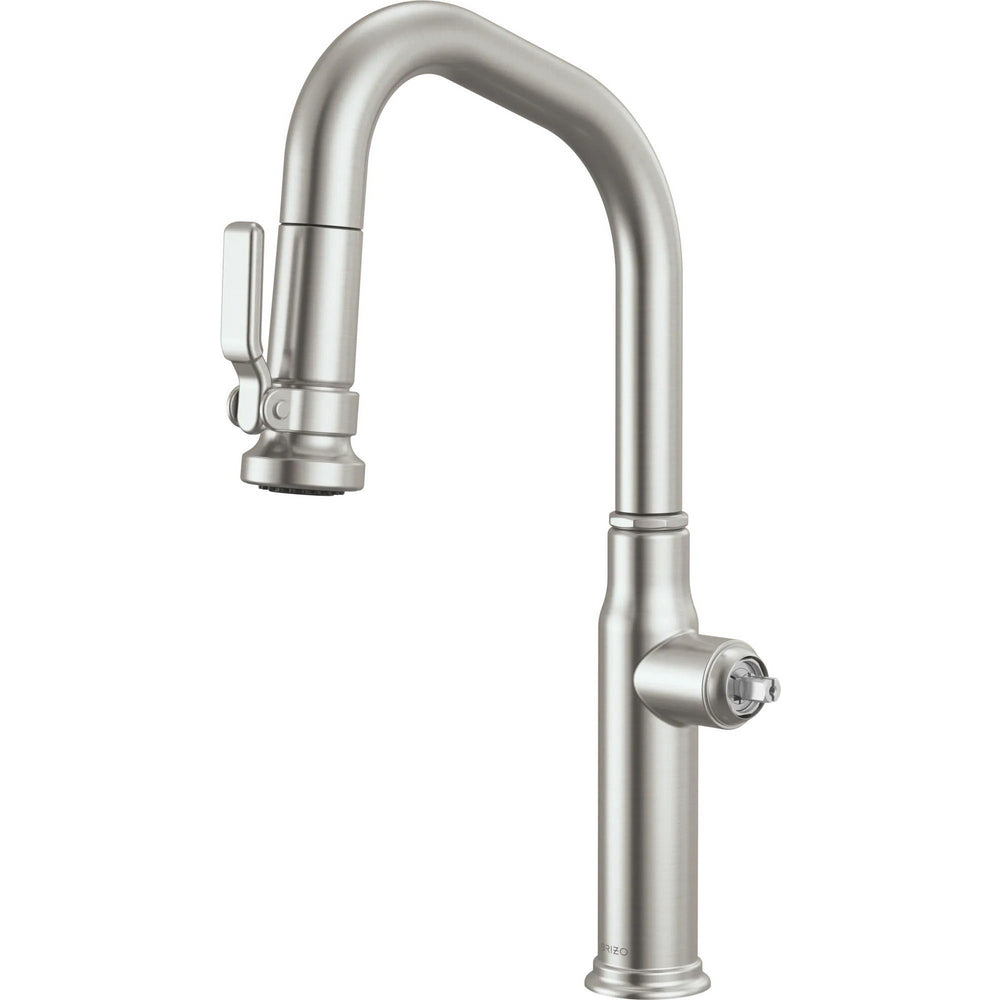 Brizo 63949LF-SSLHP - Pull-Down Prep Faucet With Angled Spout - Less Handle