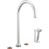 Brizo 641448LF-PCLHP - Smarttouch® Widespread Faucet With Arc Spout And Side Sprayer - Less Handles