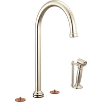 Brizo 641448LF-PNLHP - Smarttouch® Widespread Faucet With Arc Spout And Side Sprayer - Less Handles