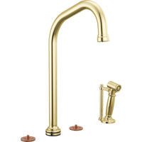 Brizo 641449LF-ULBLHP - Smarttouch® Widespread Faucet With Angled Spout And Side Spray - Less Handles