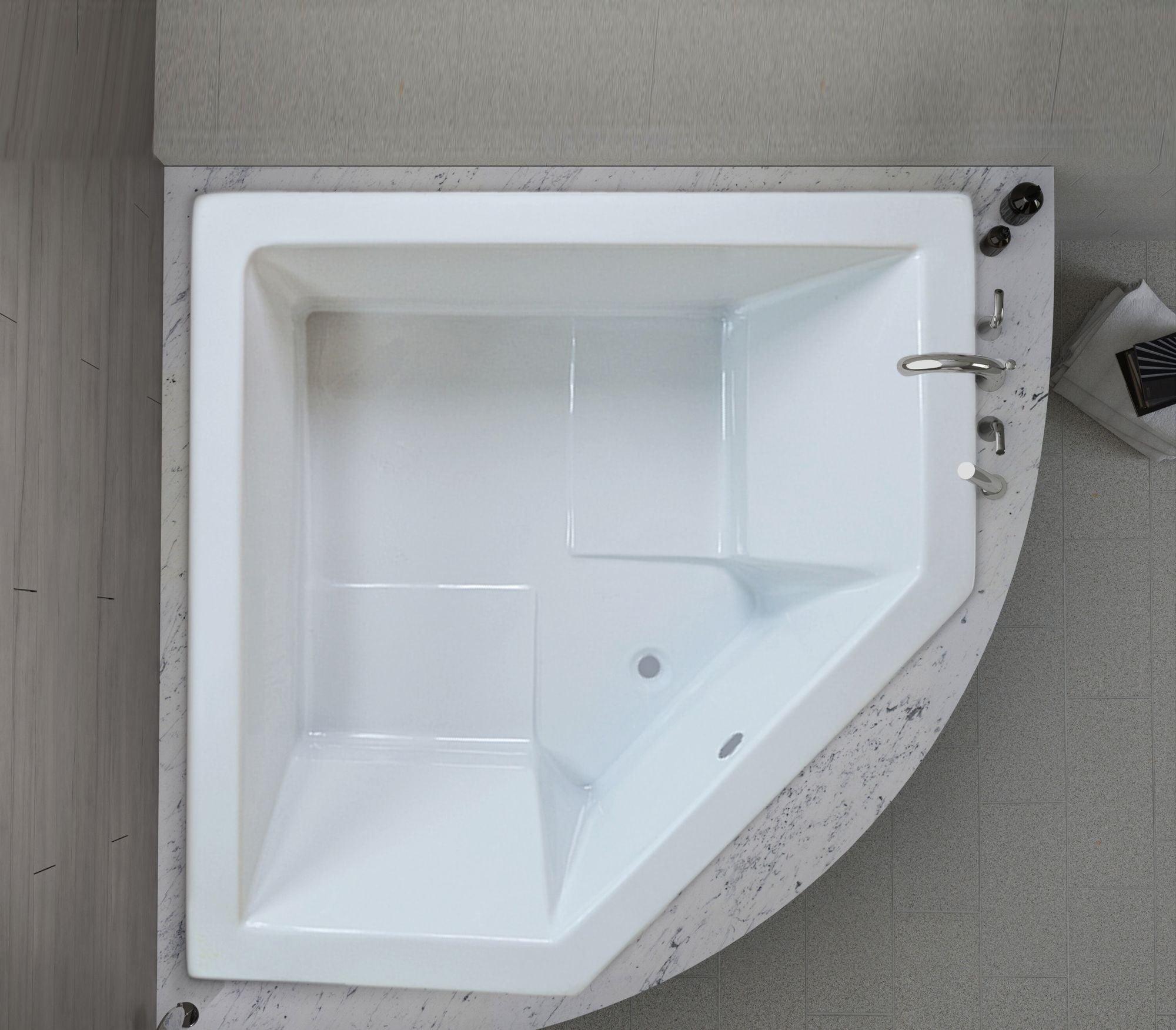 Venco BOM6060DI - Bombay 60 X 60 Corner Drop-In Soaker Tub