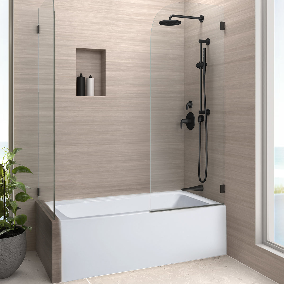 Venco PAL5430SK-L - Palermo 54 X 30 Alcove Soaker Tub-Lh