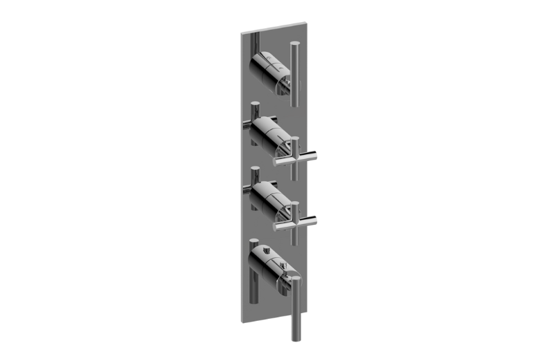Graff G-8059-ALM62C17-AU-T - Square M-Series Valve Trim With Four Handles