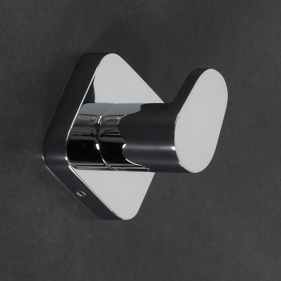 Lacava 9113-CR - Wall-Mount Robe Hook Made Of Chrome Plated Brass. W: 2", D: 1 3/4", H: 2".