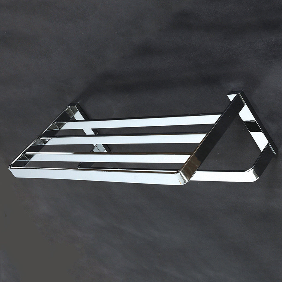 Lacava - Wall-Mount Towel Rack With A Towel Bar, Made Of Chrome Plated Brass. W: 19 3/4", D: 8 1/4", H: 5 1/4".