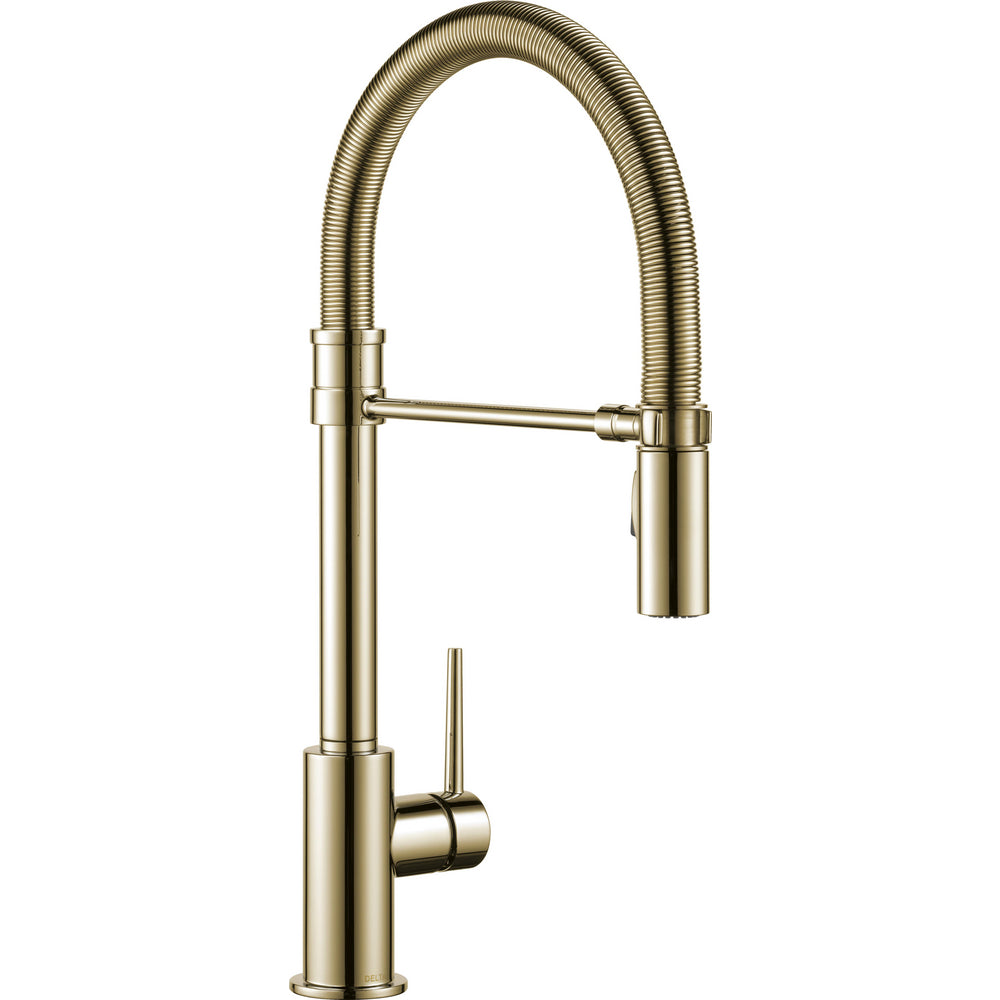 Delta 9659-PN-DST - Trinsic-Pulldown Spring Kitchen Faucet