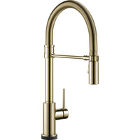 Delta 9659TL-PN-DST - Trinsic-Pulldown Spring Kitchen Faucet W/ Touchless