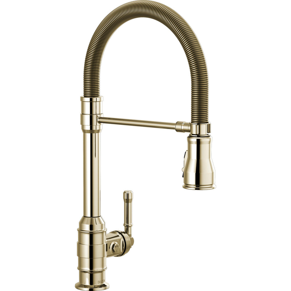 Delta 9690-PN-DST - Broderick-Pulldown Spring Kitchen Faucet