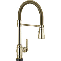 Delta 9690TL-PN-DST - Broderick-Pulldown Spring Kitchen Faucet W/ Touchless