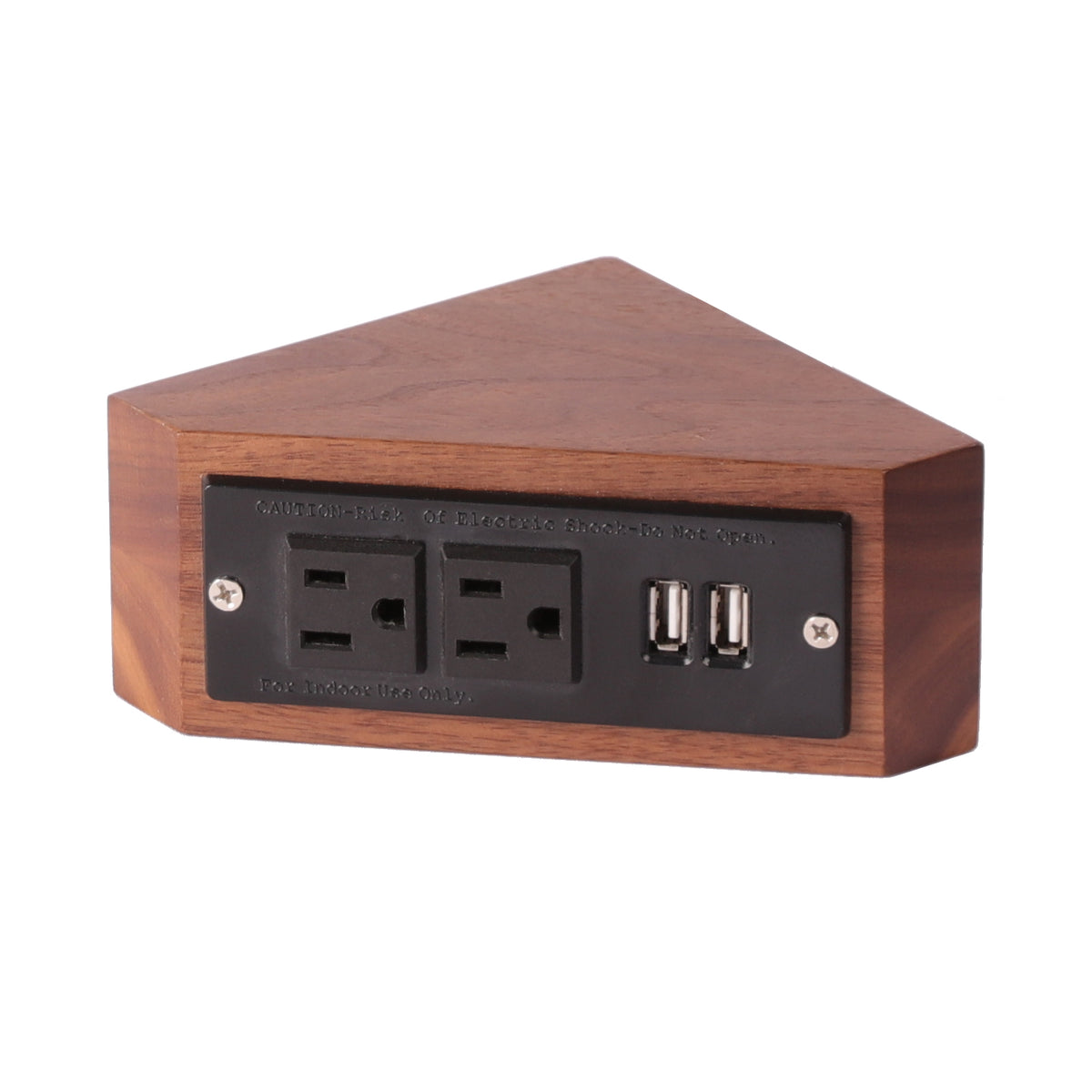 Lacava ACC10-07 - Add-On Outlet Box W/Double Outlet + 2 Usb Ports Natural Walnut