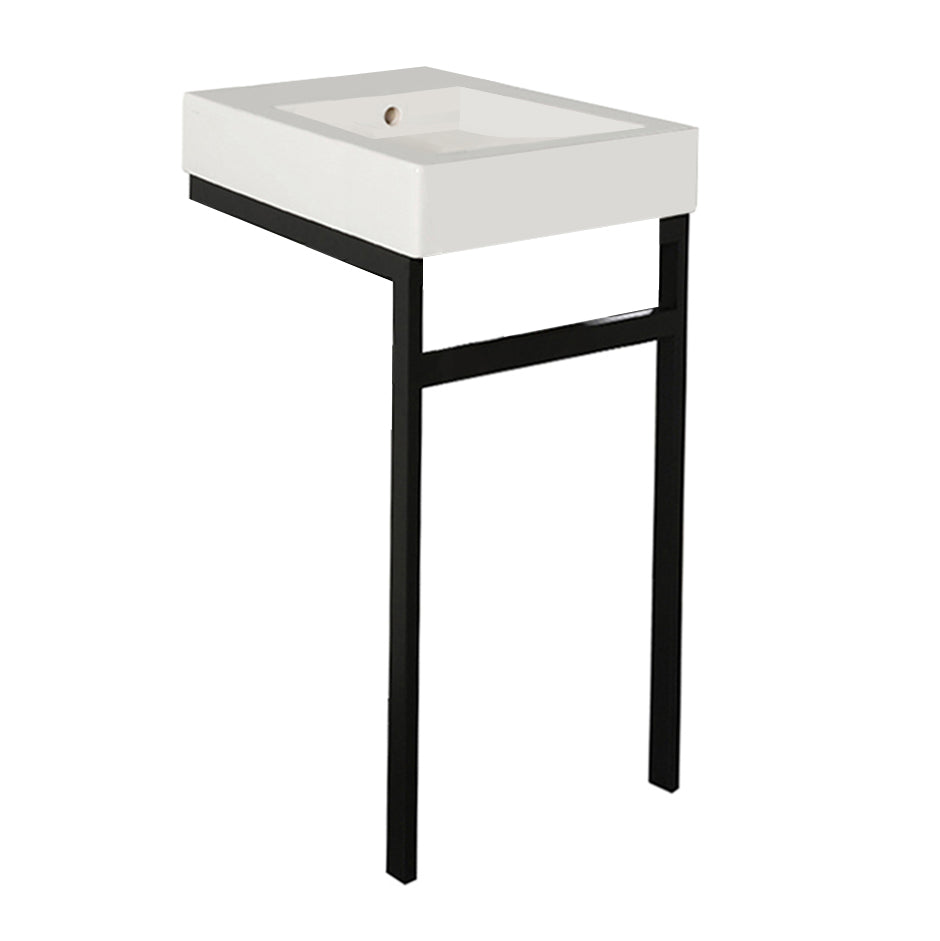 Lacava - Floor-Standing Metal Console Stand With A Towel Bar (Bathroom Sink 5066 Sold Separately), Made Of Stainless Steel Or Brass. It Must Be Attached To Wall. W: 23 1/8", D: 18 1/4", H: 29".