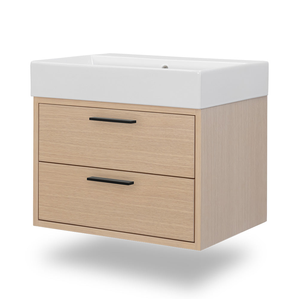 Lacava - Wall-Mount Under-Counter Vanity With Two Push-Open Drawers Adorned With Metal Inserts And Equipped With Drawer Organizers. It Can Be Installed With Sink #5231 Or #5211. 23 1/8" W, 17 3/4" D, 15 7/8" H.