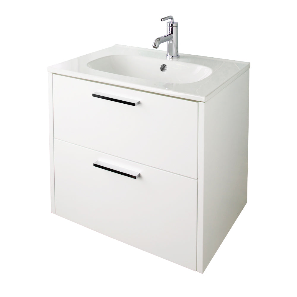 Lacava - Wall-Mount Under-Counter Vanity With Two Drawers, Sink 8075 Sold Separately. W: 23 1/4", D: 17 5/8", H: 20"
