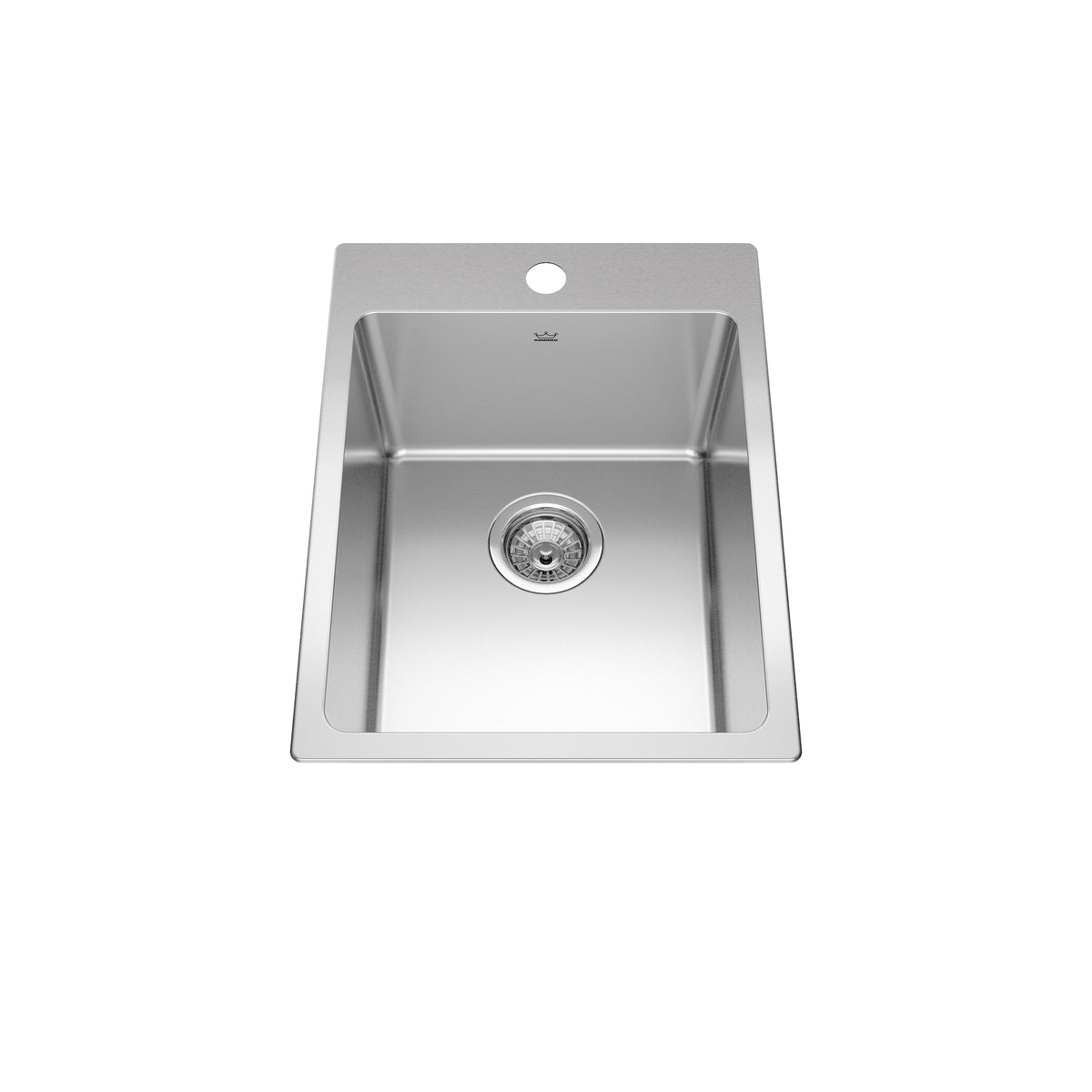 Kindred BSL2116-9-1- Brookmore 16-in LR x 20.9-in FB Drop in Single Bowl Stainless Steel Kitchen Sink - FaucetExpress.ca