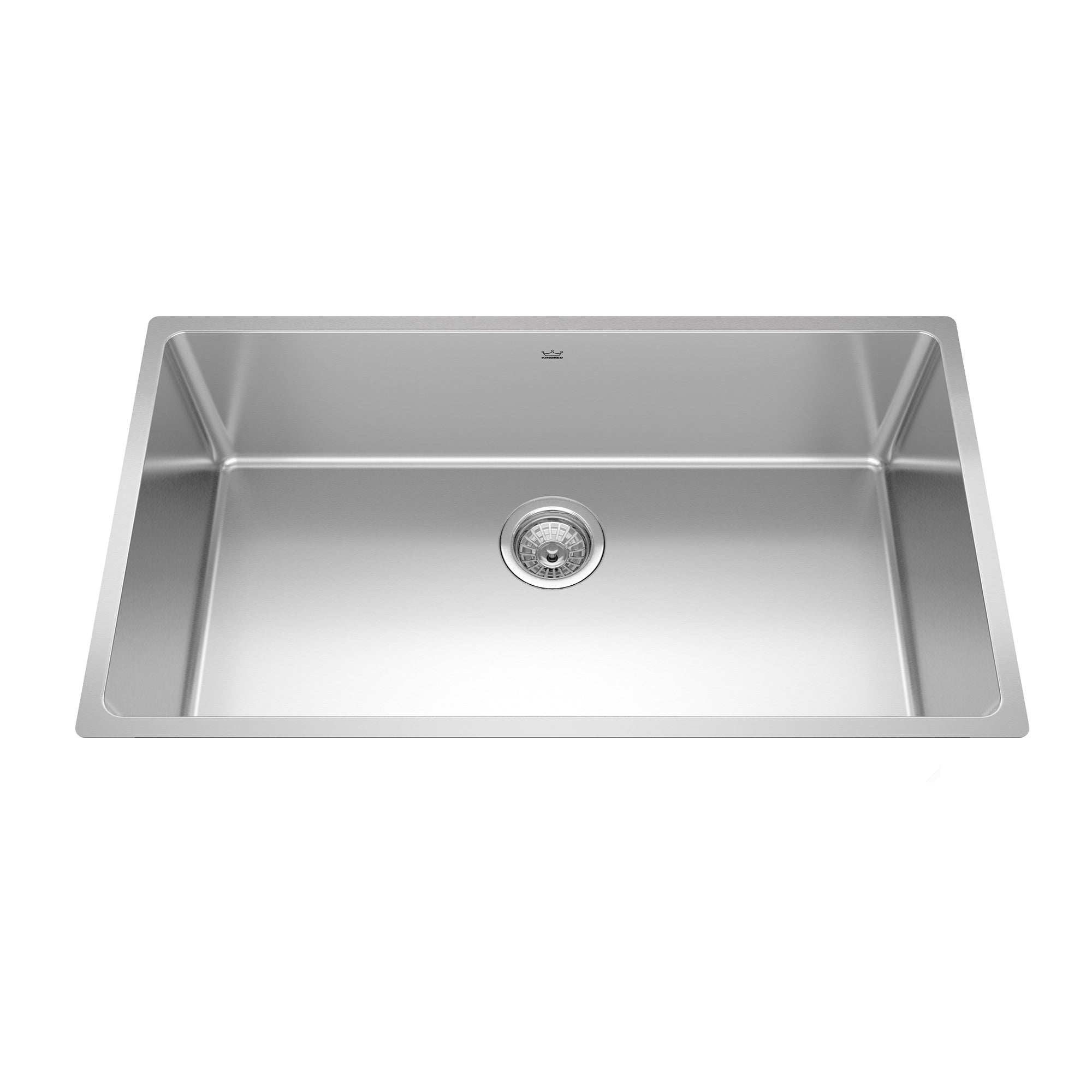 Kindred BSU1832-9- Brookmore 32.5-in LR x 18.2-in FB Undermount Single Bowl Stainless Steel Kitchen Sink