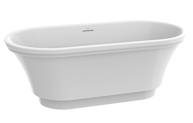 Graff CAM64L-OF-GL-AU - Camden Freestanding Bathtub With Integrated Overflow