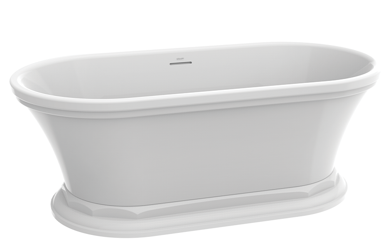 Graff CAMB64L-OF-GL-AU - Camden Freestanding Bathtub With Integrated Overflow