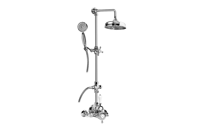 Graff CD2.11-C2S-AU - Traditional Exposed Thermostatic Tub And Shower System - W/Metal Handshower Handle