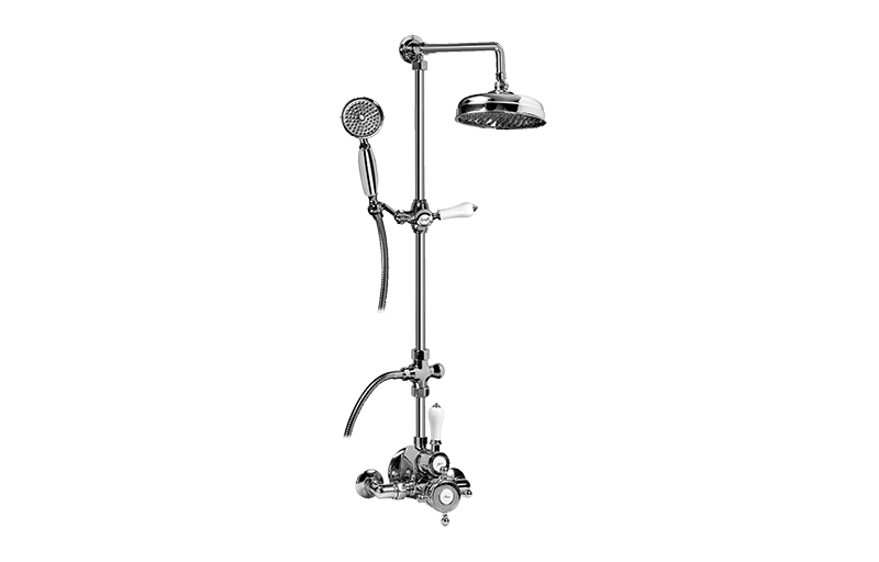 Graff CD2.11-LC1S-AU - Traditional Exposed Thermostatic Tub And Shower System - W/Metal Handshower Handle