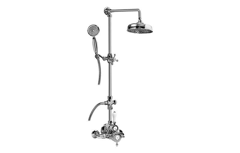 Graff CD2.12-C2S-AU - Traditional Exposed Thermostatic Tub And Shower System - W/Metal Handshower Handle