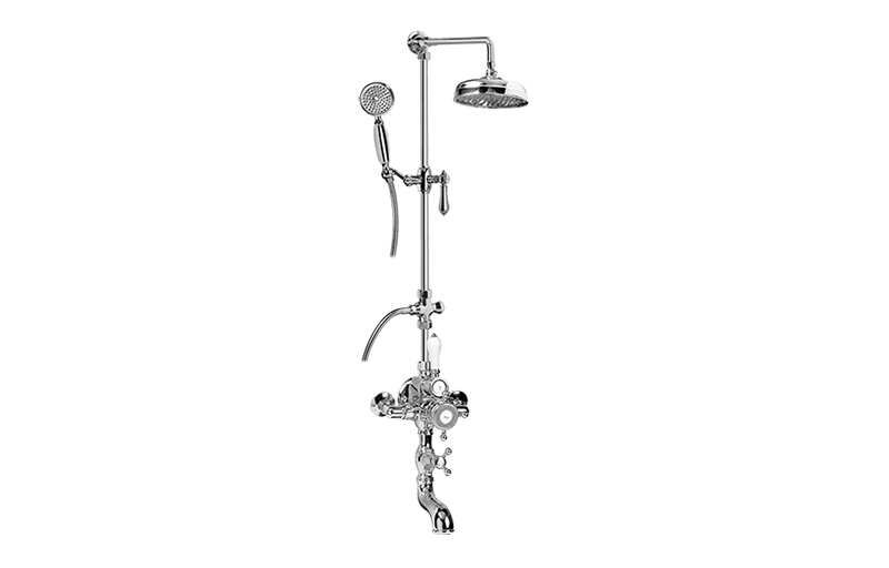 Graff CD4.11-LM34S-AU - Traditional Exposed Thermostatic Tub And Shower System - W/Metal Handshower Handle
