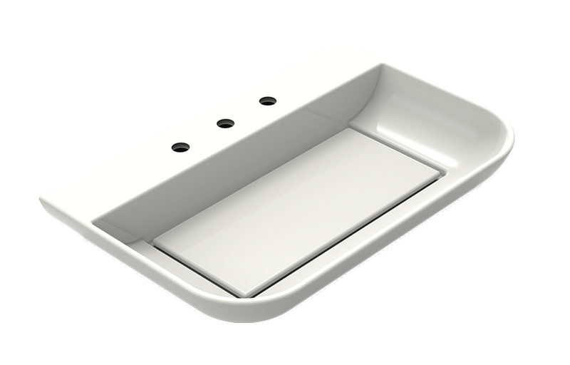 Graff CHA00-3-NO-GL-PC - Charis Countertop Sink With Three Faucet Holes