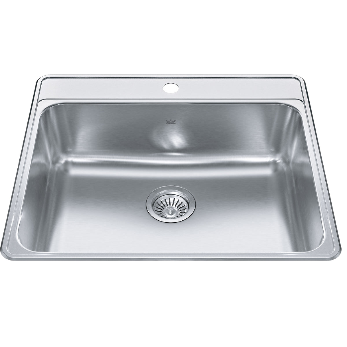 Kindred CSLA2522-8-1CB- Creemore 25-in LR x 22-in FB Drop In Single Bowl 1-Hole Stainless Steel Kitchen Sink - FaucetExpress.ca
