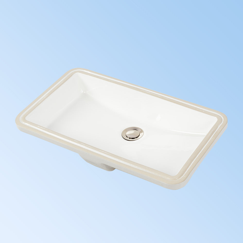 Lacava 5449-001 - Ada Under-Counter Porcelain Sink With An Overflow. W:21", D:12", H: 5 3/4"