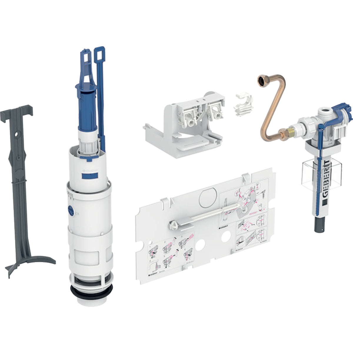Geberit 240.515.00.5 - Geberit Conversion Kit For Dual Flush With Type 383 Fill Valve, For Type 110.800 Concealed Cistern