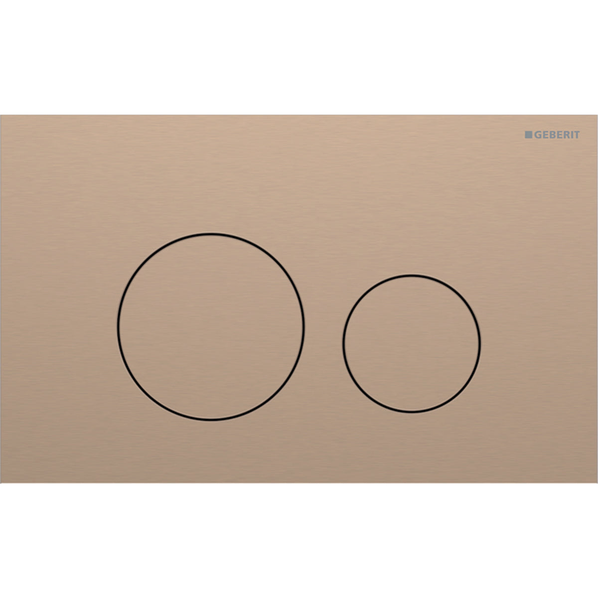 Geberit 115.628.QB.1 - Geberit Sigma40 Actuator Plate, Round, Dual Flush: Plate, Button: Red Gold / Brushed, Easy-To-Clean Coated