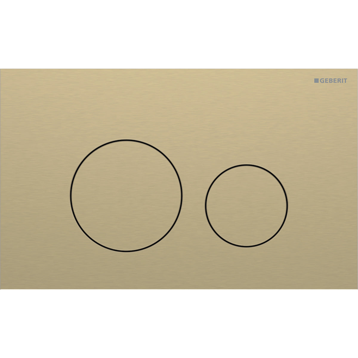 Geberit 115.628.QF.1 - Geberit Sigma40 Actuator Plate, Round, Dual Flush: Plate, Button: Brass-Coloured / Brushed, Easy-To-Clean Coated