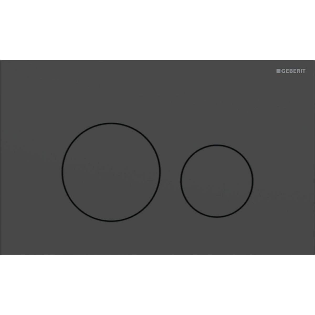 Geberit 115.628.14.1 - Geberit Sigma40 Actuator Plate, Round, Dual Flush: Plate, Button: Black Matt / Easy-To-Clean Coated
