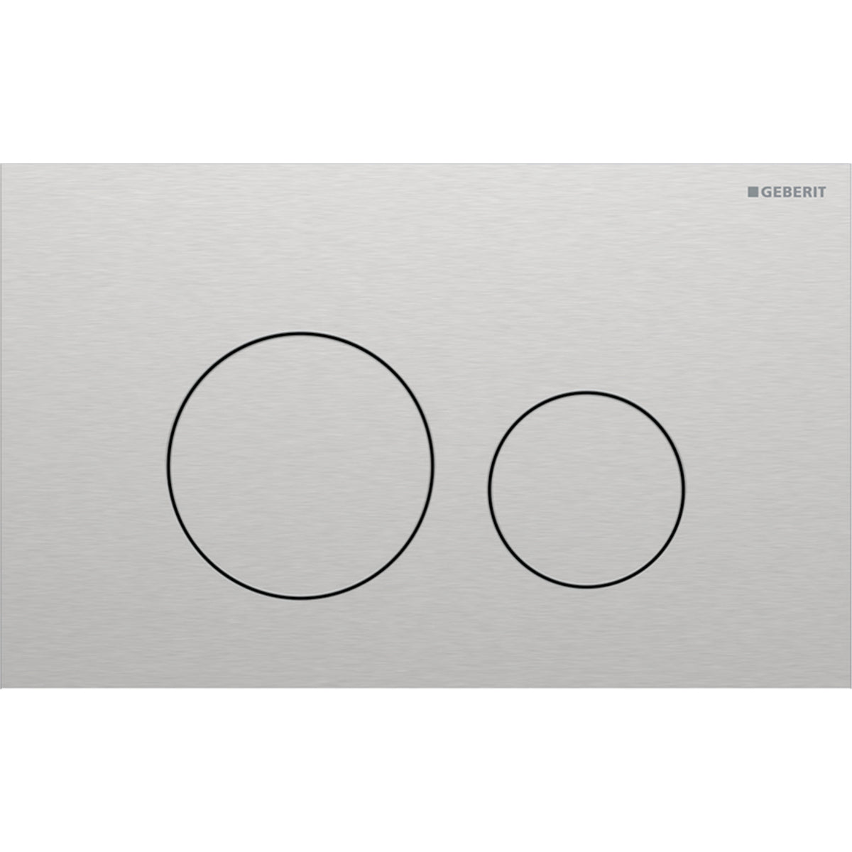 Geberit 115.628.FW.1 - Geberit Sigma40 Actuator Plate, Round, Dual Flush: Plate, Button: Brushed, Easy-To-Clean Coated