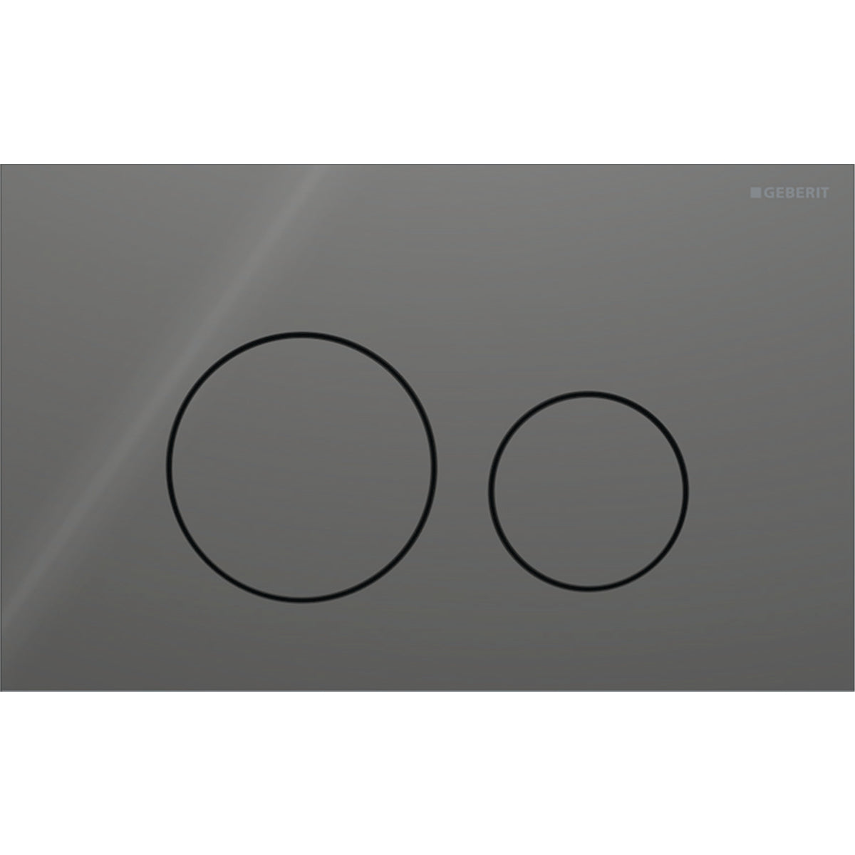 Geberit 115.628.JK.1 - Geberit Sigma40 Actuator Plate, Round, Dual Flush: Plate: Lava, Button: Lava / Glossy Glass, Frame: Glossy Glass