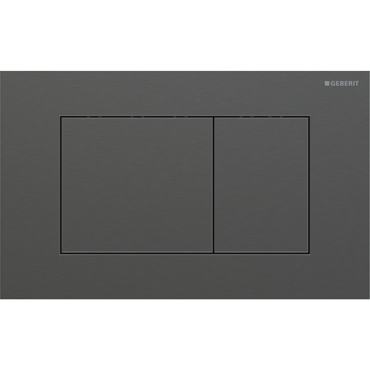 Geberit 115.629.QD.1 - Geberit Sigma40 Actuator Plate, Square, Dual Flush: Plate, Button: Black Chrome / Brushed, Easy-To-Clean Coated