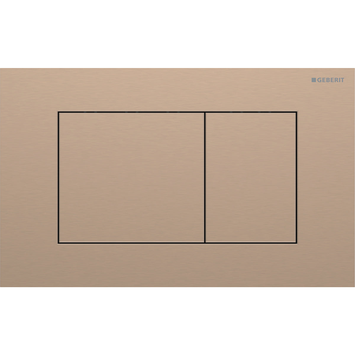 Geberit 115.629.QB.1 - Geberit Sigma40 Actuator Plate, Square, Dual Flush: Plate, Button: Red Gold / Brushed, Easy-To-Clean Coated