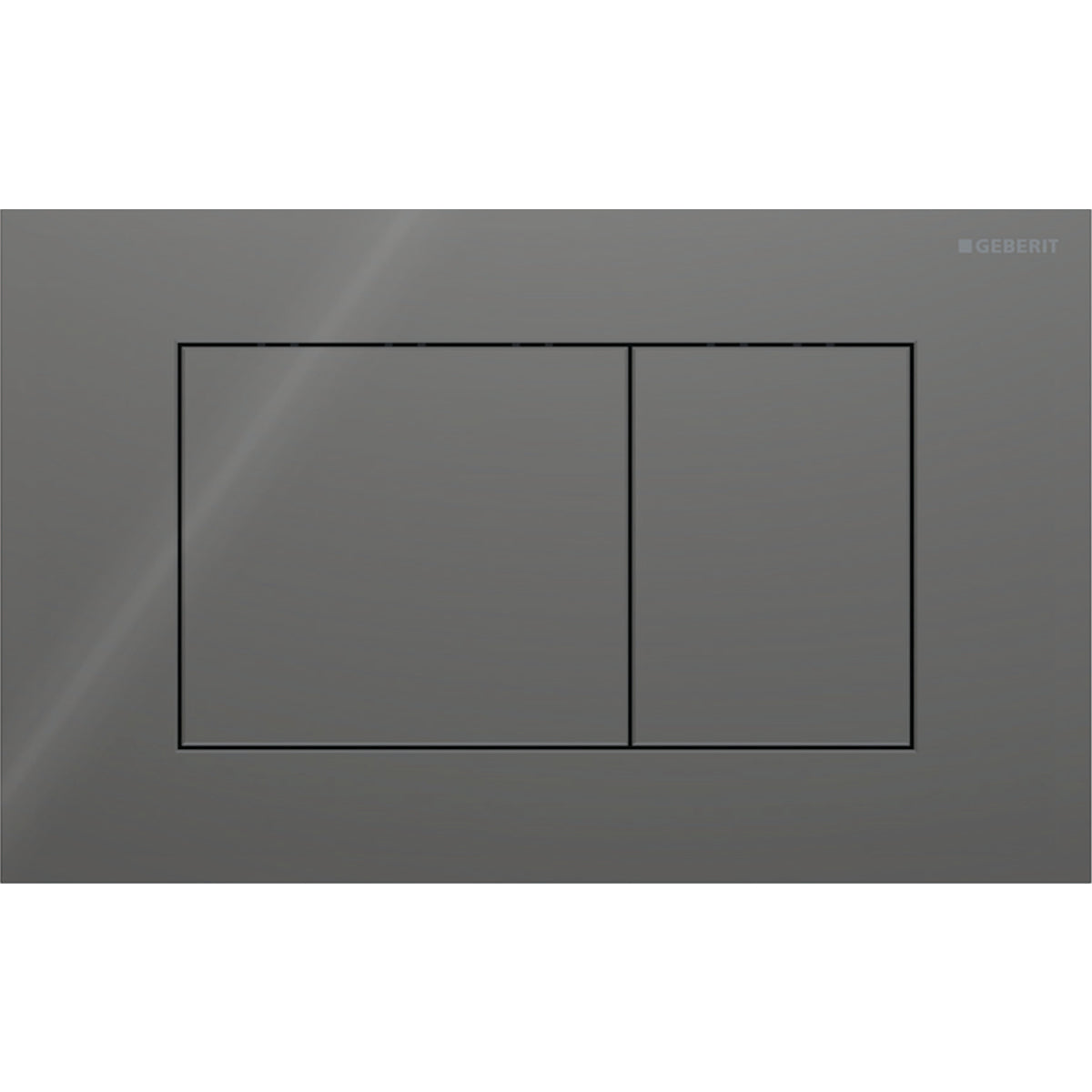 Geberit 115.629.JK.1 - Geberit Sigma40 Actuator Plate, Square, Dual Flush: Plate, Button: Lava / Glossy Glass